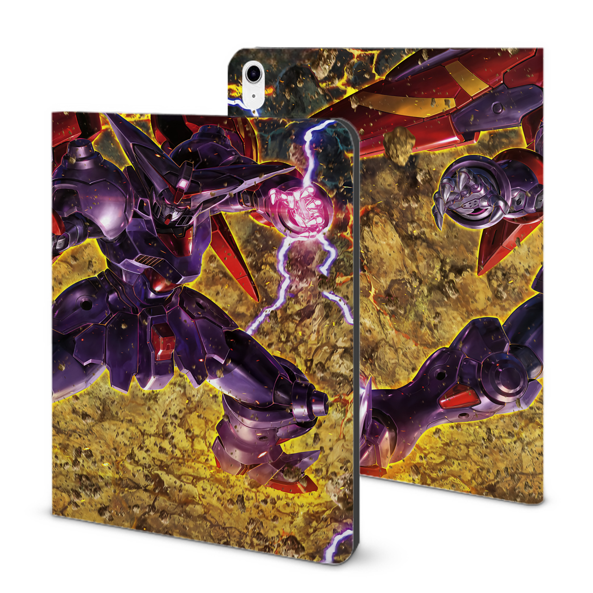 （画像用） 機動戦士ガンダム Mobile Suit Gundam IPad ケース ブック型 PUレザー TPU 耐衝撃 軽量 薄型 ペン収納なし 全面保護 IPad 各モデル対応